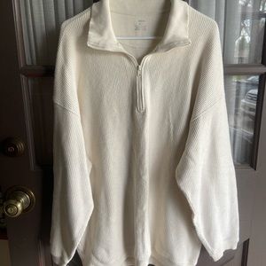 Aerie ribbed oversized quarter zip